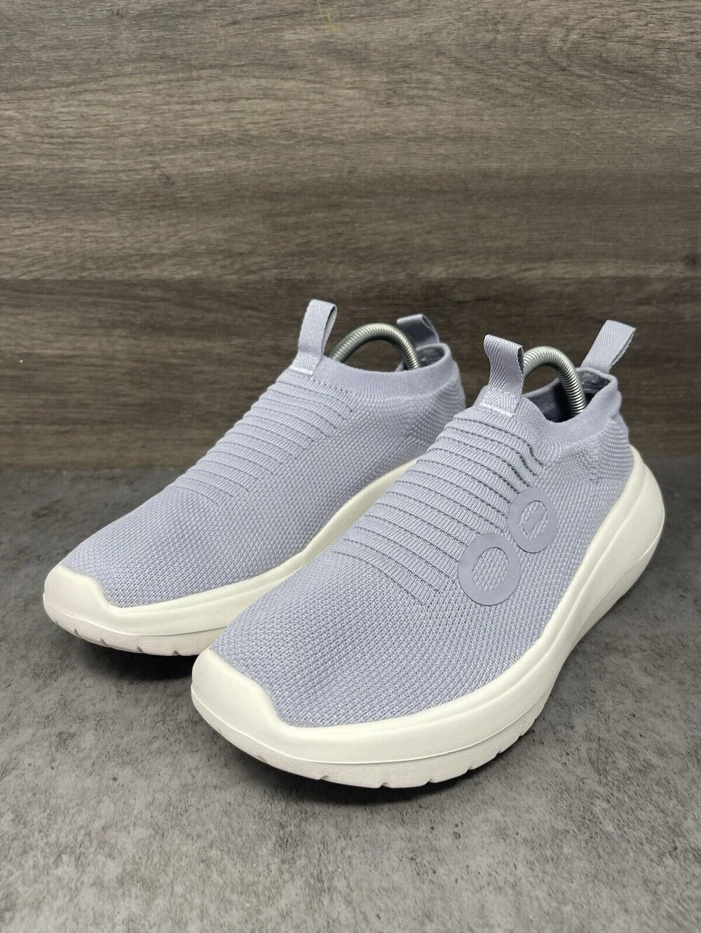 OOFOS OOmy Stride Slip On Knit Recovery Shoes Gray Womens Size 10 Walking